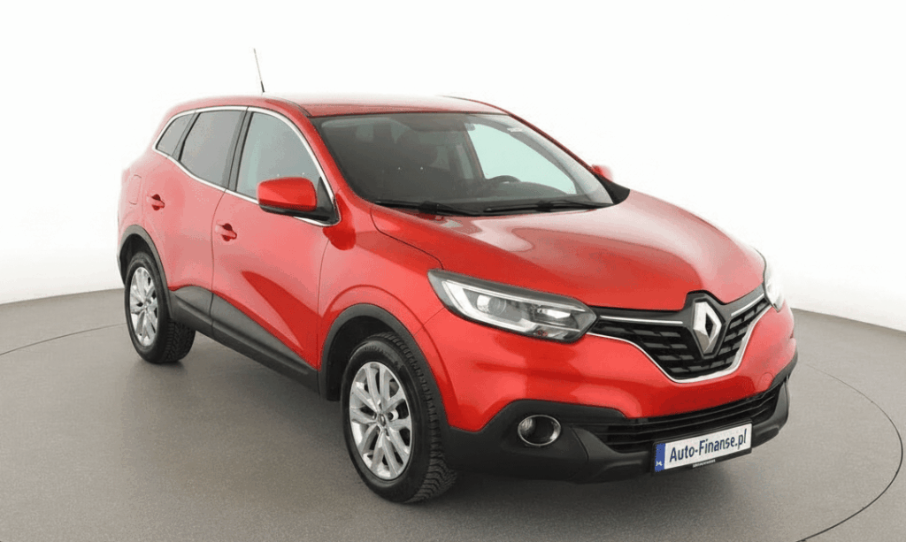 Renault Kadjar 1.2 TCe Energy Life 2018 czerwony SUV przód 3/4 – wynajem bez BIK i KRD z polisą w racie