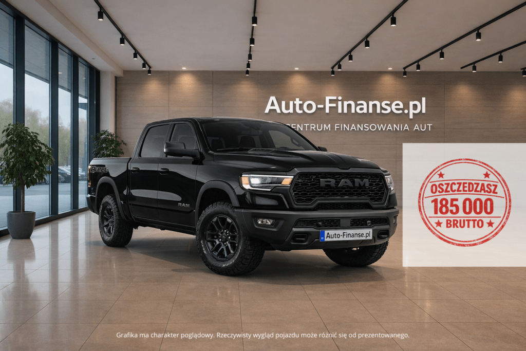 RAM 1500 Rebel aut 2024 czarny – leasing operacyjny z rabatem 185 000 zł brutto | Auto-Finanse.pl