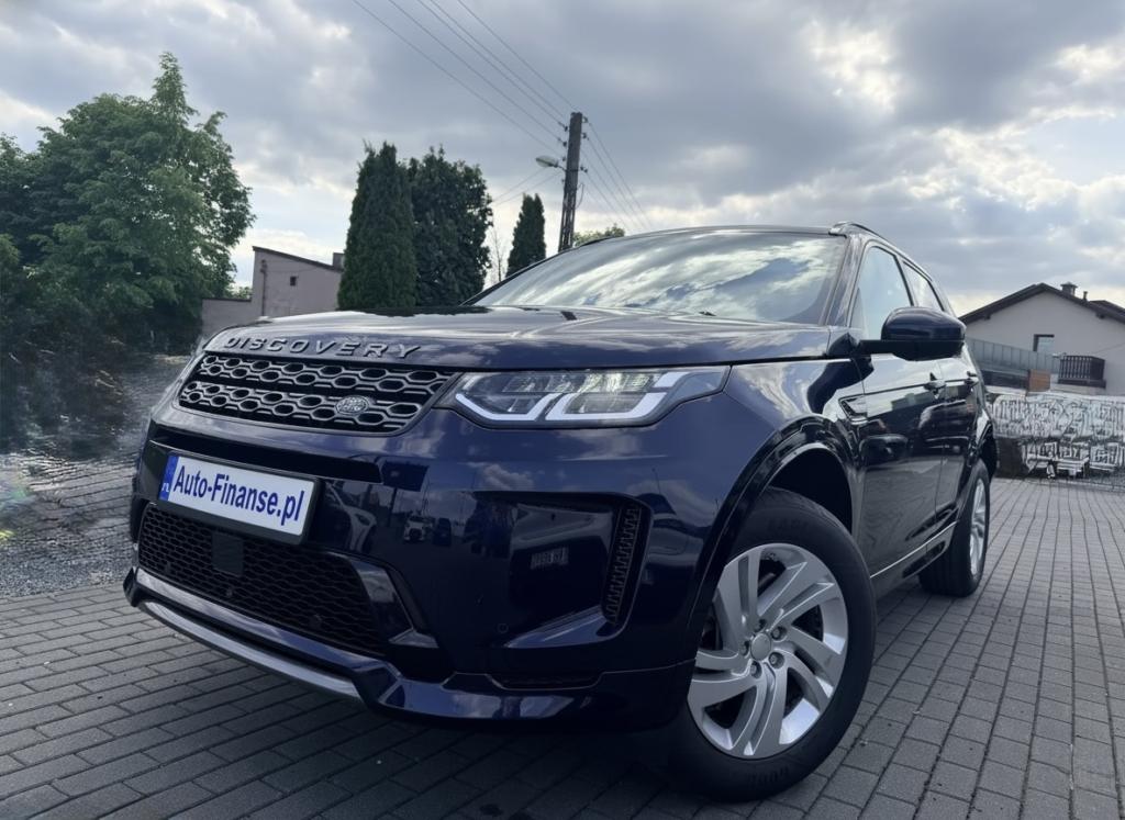 Land Rover Discovery Sport P200 R-Dynamic 2020 przód SUV granatowy leasing Auto-Finanse.pl
