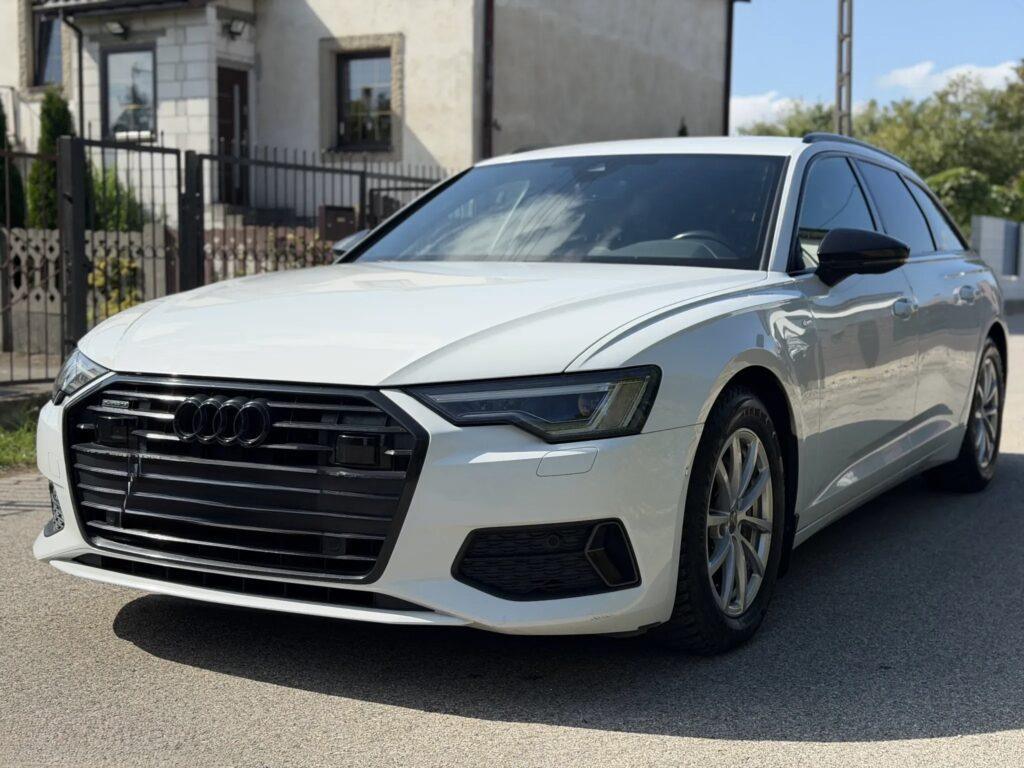Audi A6 Avant 40 TDI mHEV Quattro Sport S tronic, biały kombi, rocznik 2021